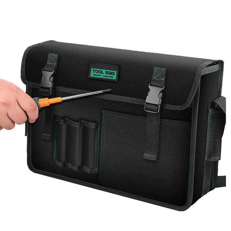 

Canvas Tool Bag With Multi-Pockets Exquisite Large Capacity Convenient Tool Tote Bag Heavy Duty Organizer Canvas Tool Bag