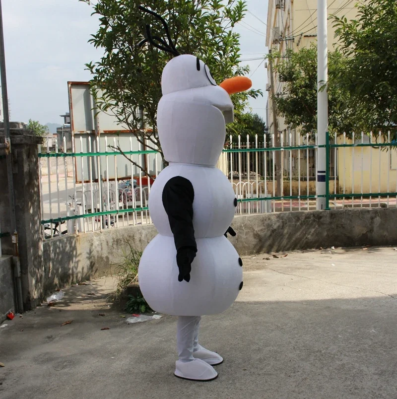 Cosplay Frozen Snow man Olaf character Mascot costume Advertising stage perform Fancy Dress birthday Party Animal carnival props,mascot costume