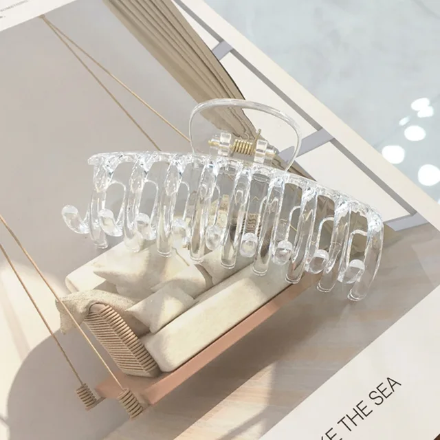 2022 New Claw Clip for Women Tough Colorful Plastic Hair Claw Large Size Hair Clamps Claw Clip Crab Chic Hair Accessories Gift H0233-D4-11cm