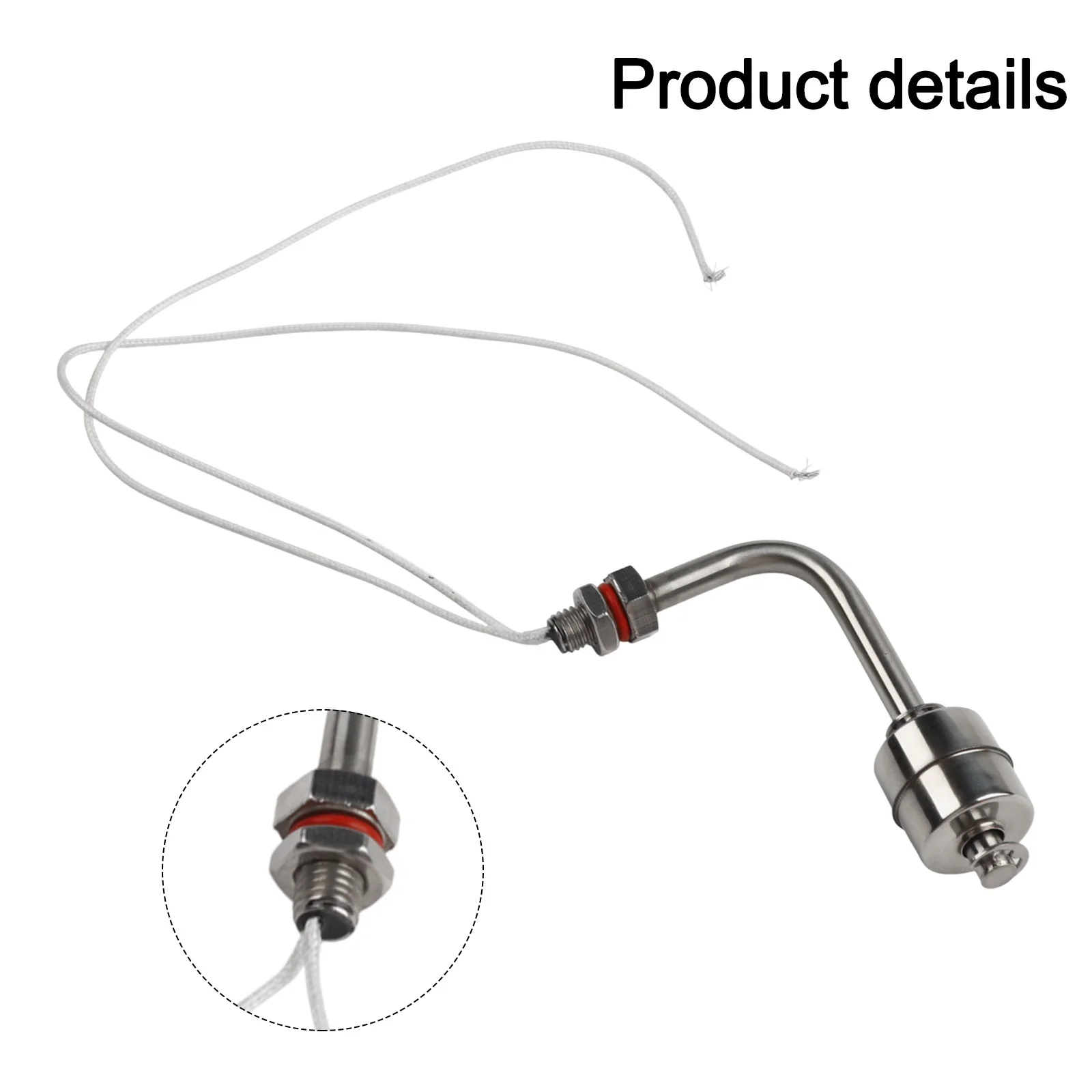 1pc 75/100/150/200/250mm Stainless Steel Float Switch Tank Right Angle Water Level Sensor L Type Float Switch Controller image 5