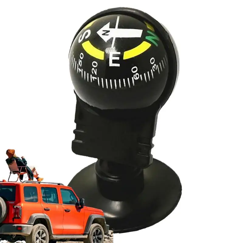 Adjustable Dashboard Mounted Navigation Compass for Automotive and Hiking