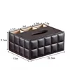 Fashion Multifunctional PU Leather Tissue Box Remote Control Storage Box Living Room Coffee Table Napkin Pumping Paper Box 5