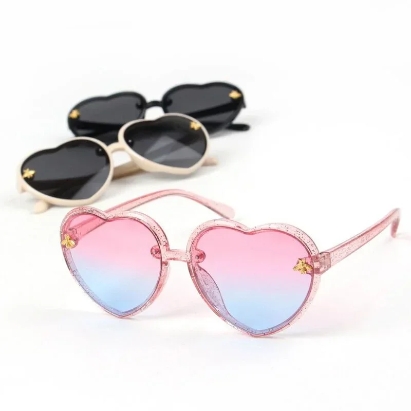Children sunglasses kids sunglasses heart retro cute pink cartoon frame UV400 eyewear