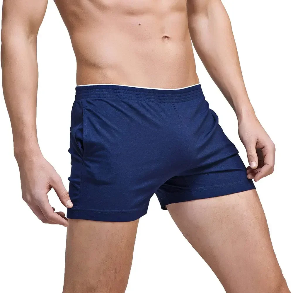 Men's Running Workout Active Shorts Cotton Gym Training Lounge Sleep Bottoms Elastic Waist Casual Pajama Pocket Jogger Home Wear 5