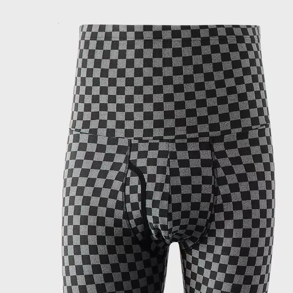 2023 Men's High Waist Warm Pants Winter Thicken Plush Velvet Leggings Sexy Fashion Slim Fit Large Cotton Pant Male Underpant Big