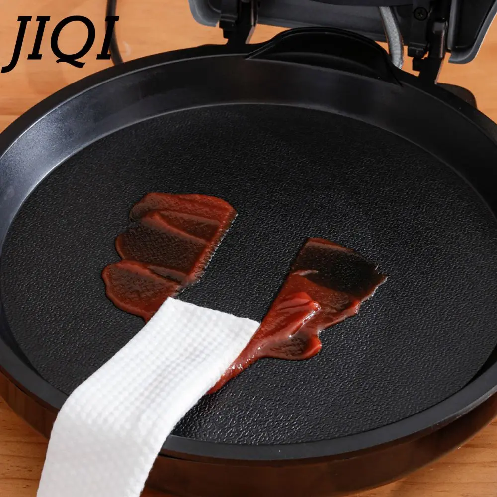 JIQI Double-Sided Heating Baking Pan Electric Skillet Pancake Make Frying Pot Cake Pizza Barbecue Machine Automatic Cooker 220V 5