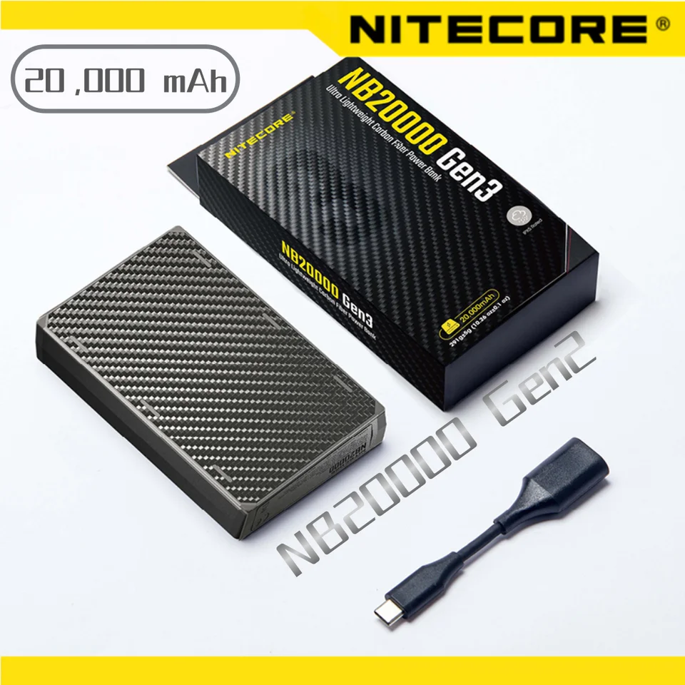 NITECORE Carregador Rápido NB20000 GEN3 20000mAh Power Bank
