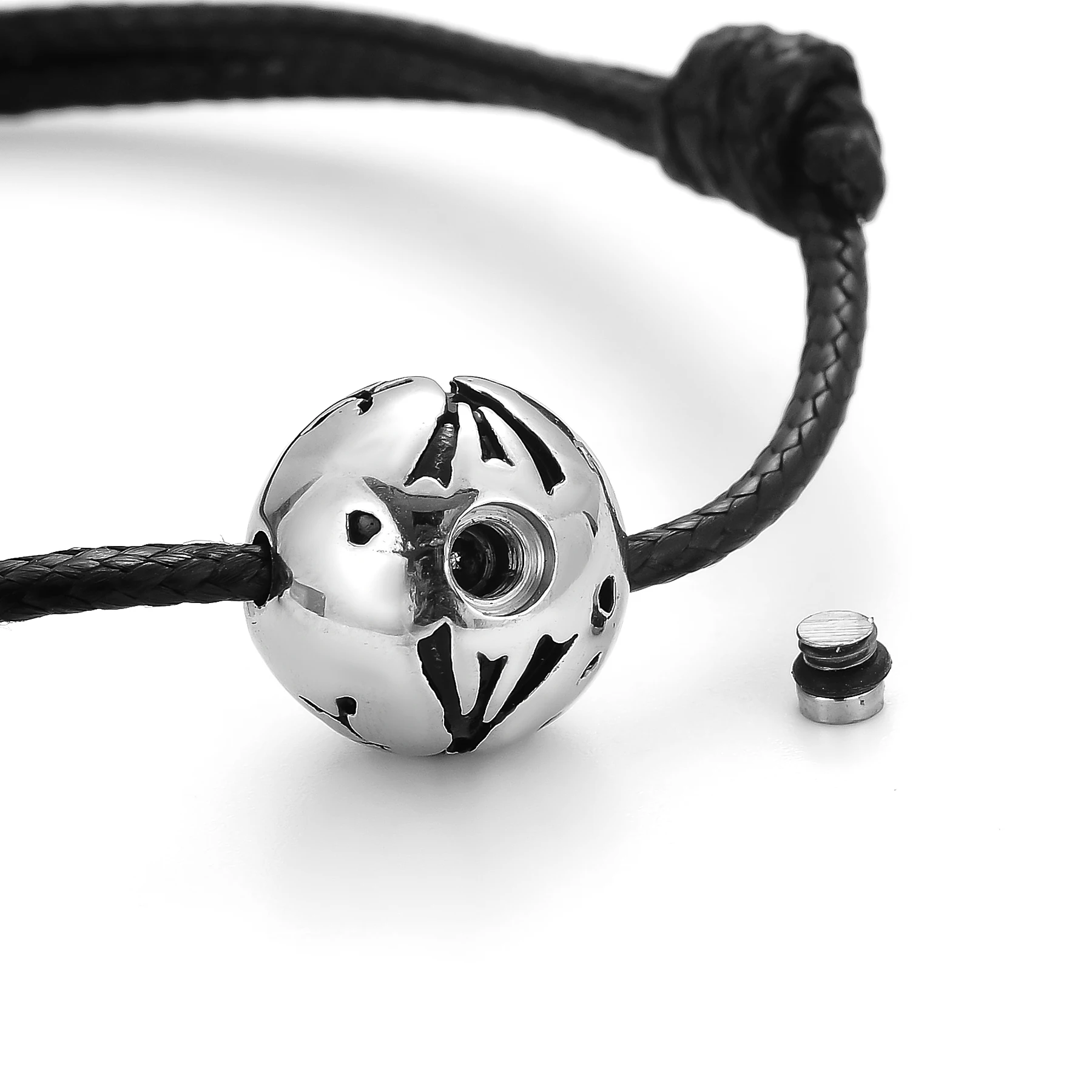 Bracciale Urna A Cuore Con Albero Della Vita In Acciaio Inox Per Ceneri - Gioiello Commemorativo Regolabile Per Donna E Uomo - 5
