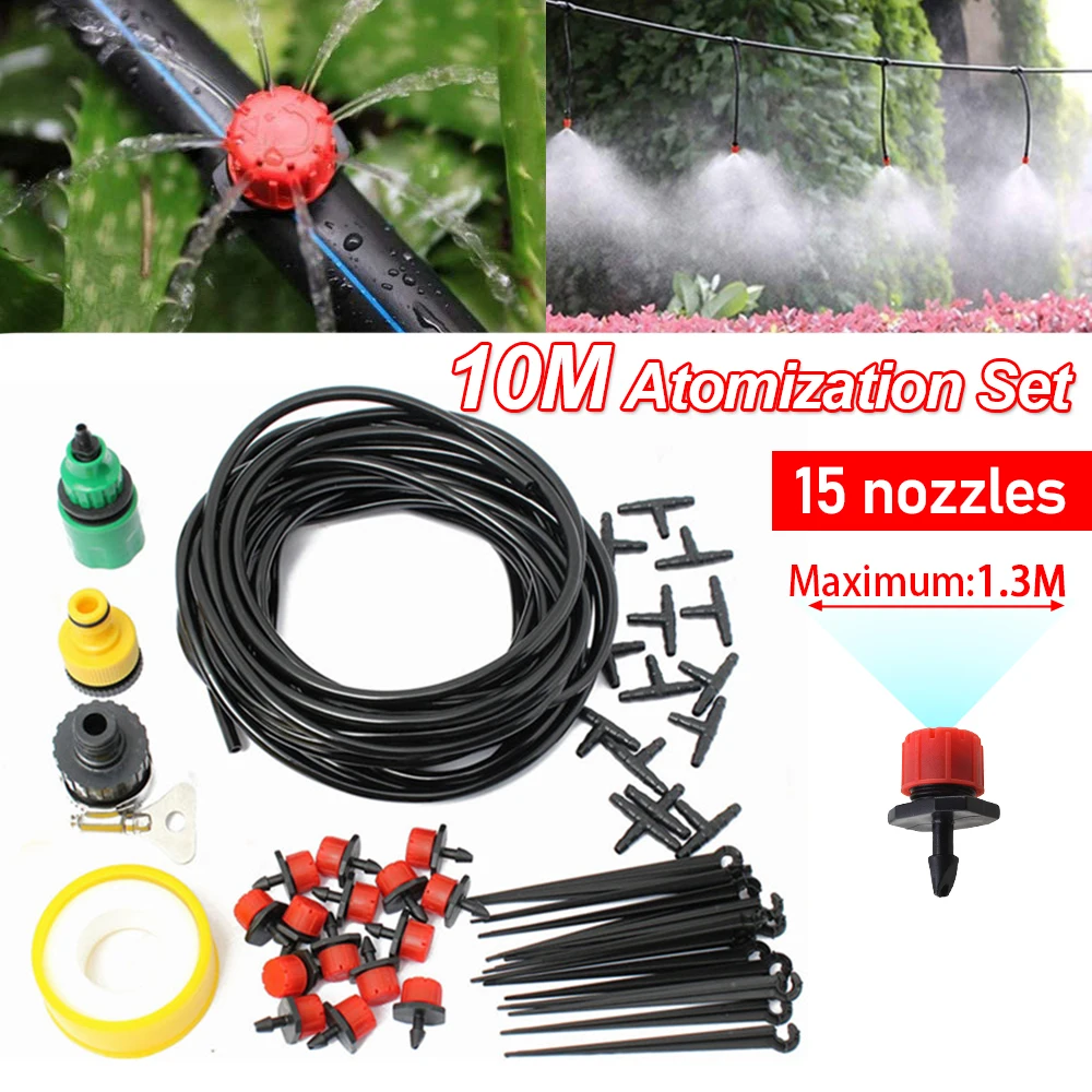 

DIY Drip Irrigation System Automatic Watering Kit Garden Hose Adjustable Dripper for 1/2''or3/4'' Male Thread Water Faucet