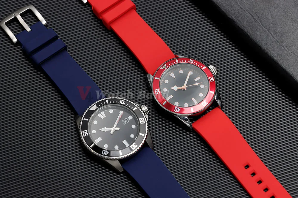 Schnellverschluss-Sportarmband aus Silikon, 18/19/20/21/22/23/24 mm, Armband aus Gummi, wasserdichtes Armband für Herren, universelles Armband – Detail 1