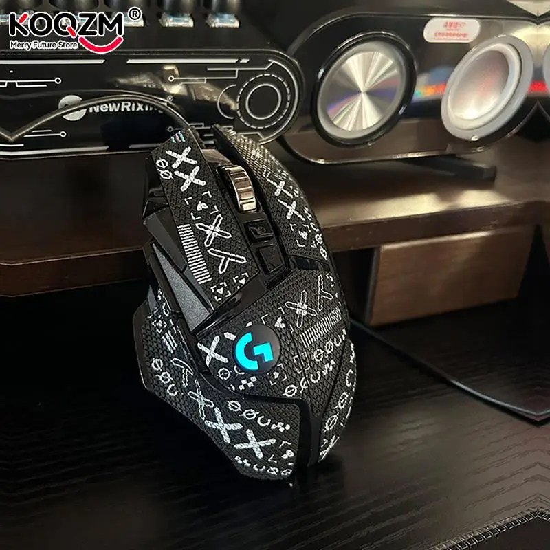 Anti Slip Mouse Grip Tape Skate Handmade Adesivo Pele de Lagarto Resistente ao Suor Durável Fit para Logitech G502 - Imagem 3