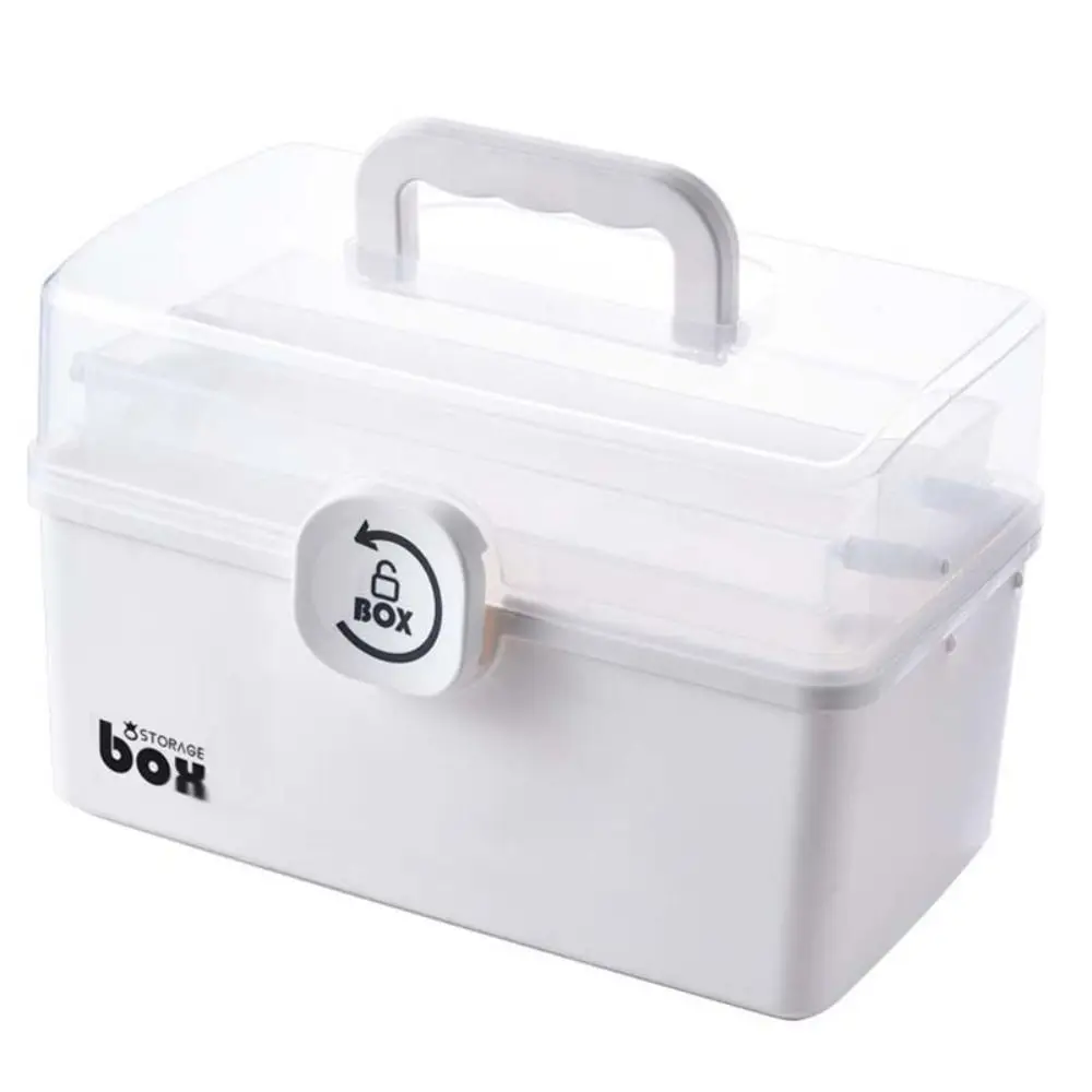 Large Capacity Medicine Kit Organizer Storage Box Pill Box Dust-proof Medicine Cabinet Multi Layer Classification Tackle Box