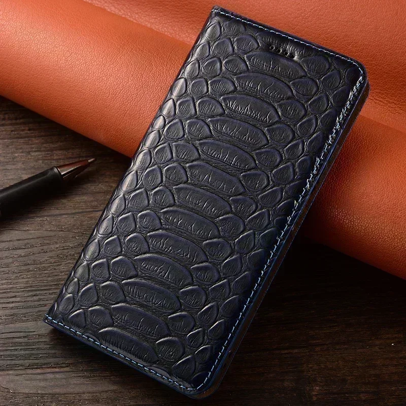 Classics Genuine Leather Phone Case For XiaoMi Redmi Note 5 6 7 8 8T 8 9 9s 9T Pro Max Cowhide Magnetic Flip Cover