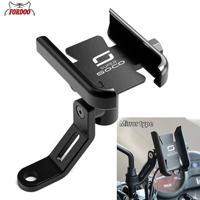 YZCSYBBF Für SUPER SOCO CPx CUx TC 50/MAX/Wanderer TS TSX 1500 Motorrad Spiegel Seite Rückspiegel(Black 16