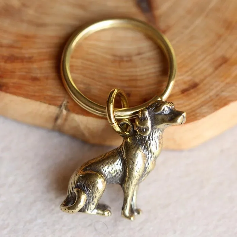 

Free Shipping Brass keychain pure copper handmade solid creative zodiac zodiac car key chain pendant
