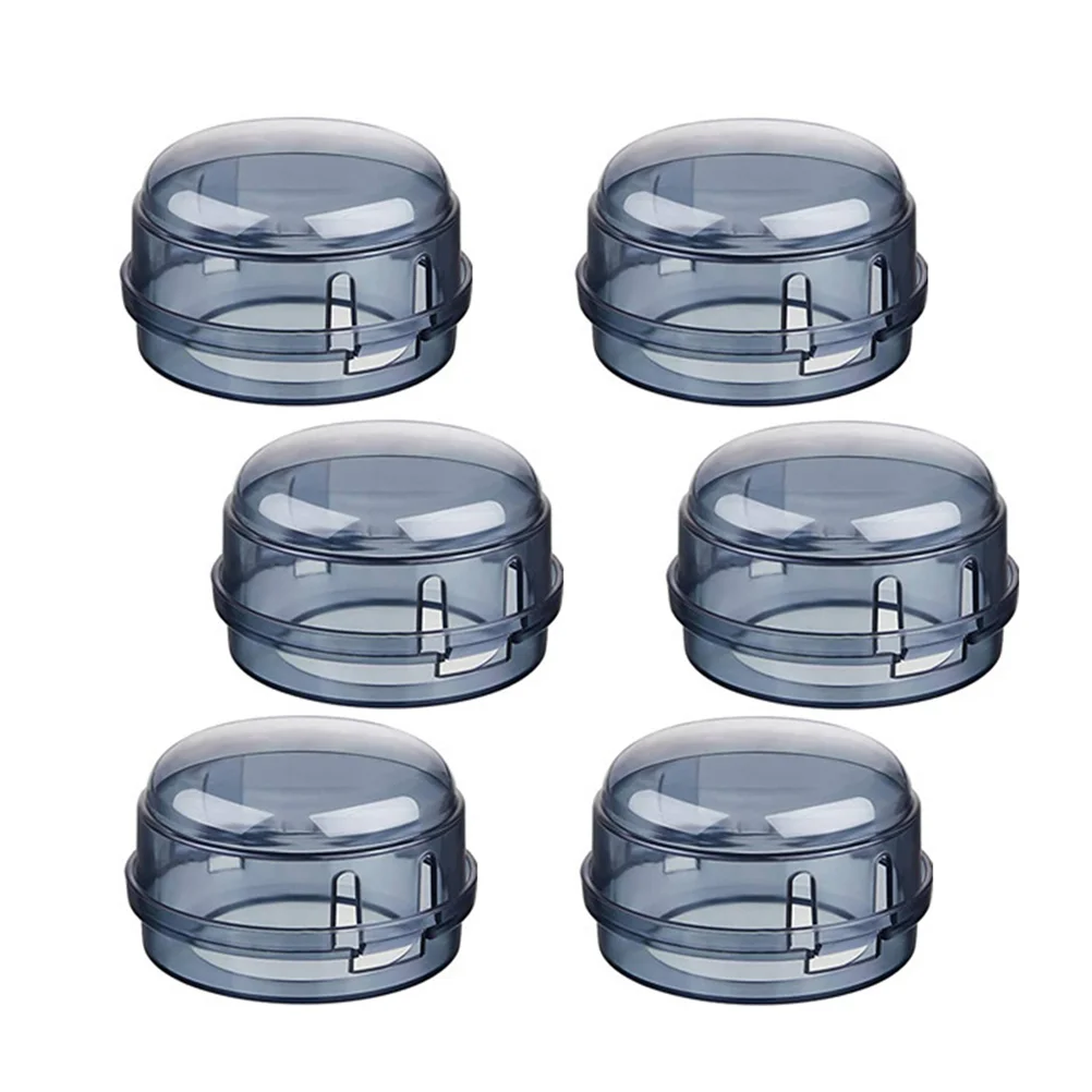 6 Pcs Switch Cover Gas Shield Protection Lock Cookware Shield Protection Lock Stove Plastic Knob Covers Cooker Child Windproof stove protector cover