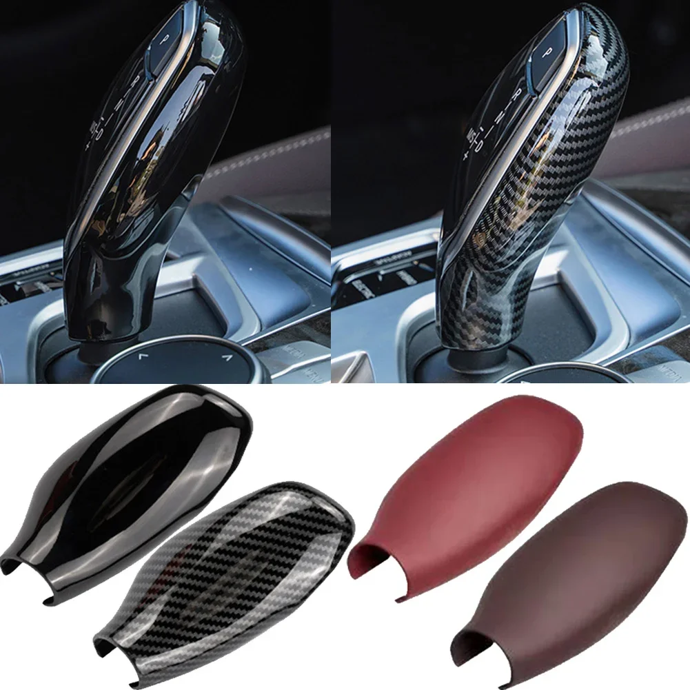 Left Hand Drive Black Red Gear Shift Knob Trim Cover