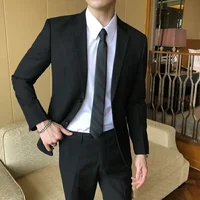 Business Formal Men's Suit Set Wedding Best Man Small Western Style Jacket Top Quality Chinese Manufacturer Origin
