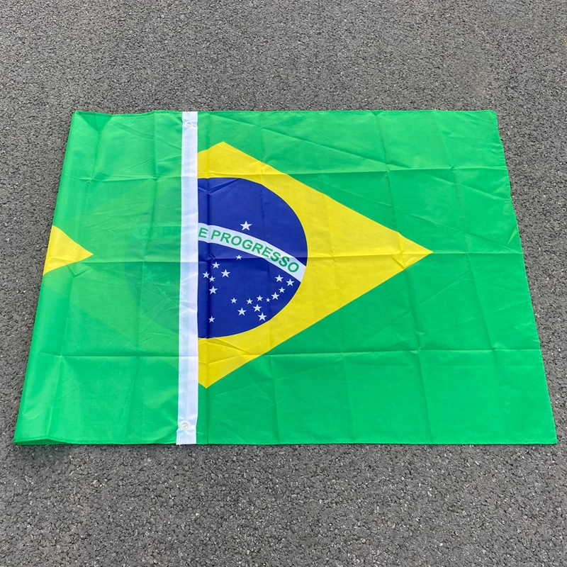 90+150cm 60*90cm size Large Brazil Flag Hanging Polyester Digital Print Brasil Brazilian Banner for Celebration - Image 2