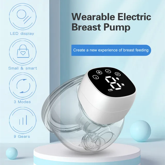 Electric Breast Pump Silent Wearable Automatic Milker Milker LED Display Portable USB Rechargable Baby Breastfeed Milk Extractor