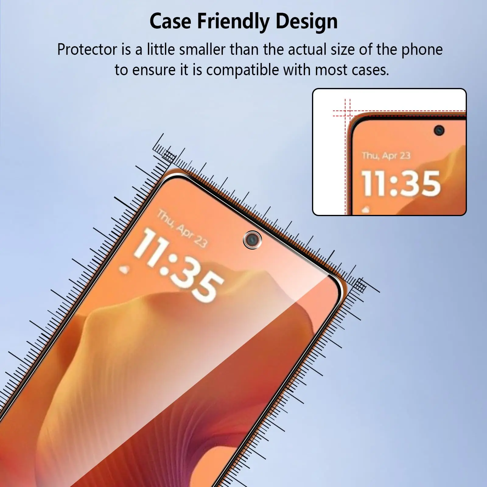 Premium Tempered Glass HD Screen Protector - 6.72 inch, Crystal Clear, 9H Anti-Scratch, Case-Friendly Design