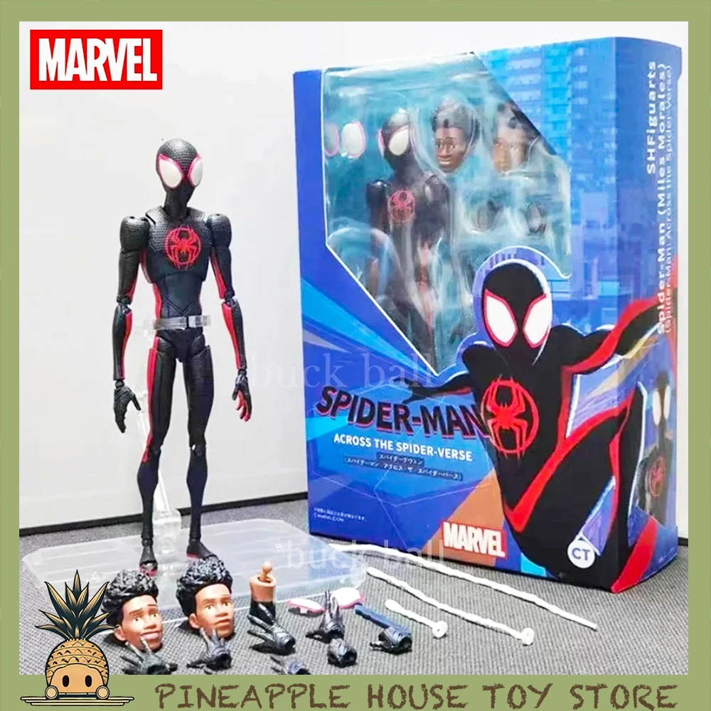 

15cm Spiderman Miles Morales Action Figure Across the Spider-Verse Shf Anime Figures Spider Man Figurine Model Christmas Gifts
