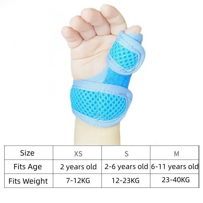 Professional Baby Thumb Brace Sprain Fracture Fixation Infant Children Finger Thumb Support Breathable Thumb Splint Stabilizer 3