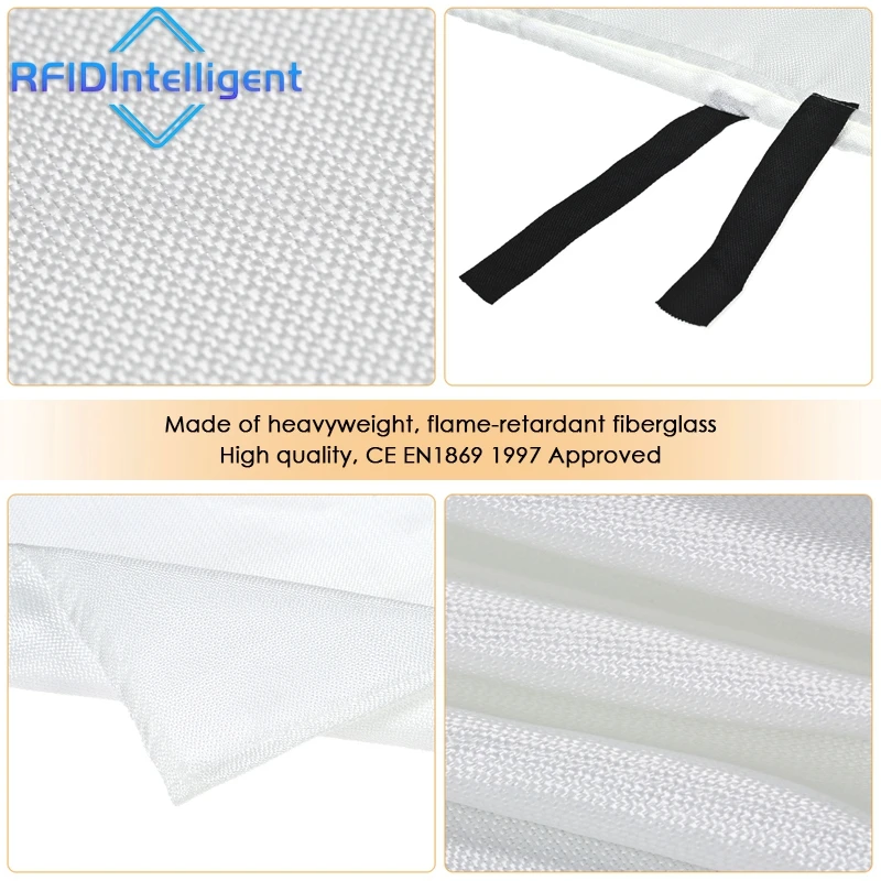 Fire Blanket 1M x 1M Fiberglass Emergency Survival Fire Shelter Extinguisher Flame Retardant Protection For Kitchen