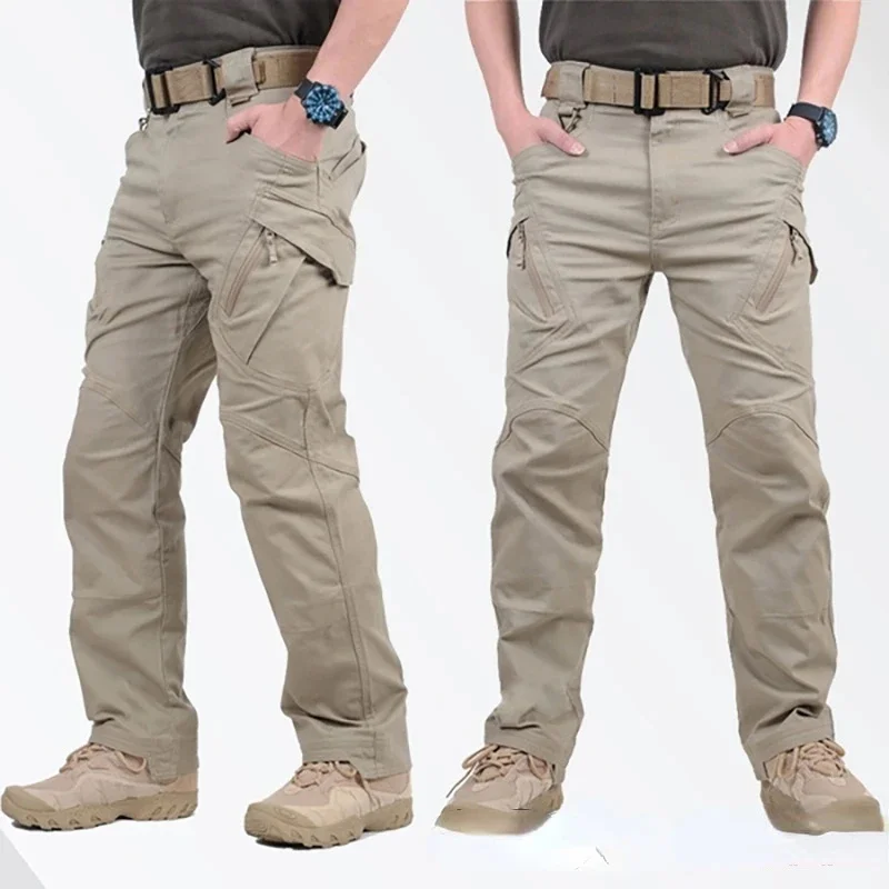 

Легкие брюки-карго, эластичные дышащие военные брюки с несколькими карманами, уличные брюки для бега для мужчин, 2024