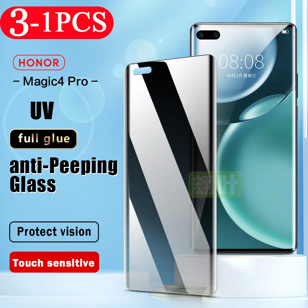 3/2/1 Pz Vetro Privacy Per Honor Magic 5 Pro 4 Ultimate X40 V40 3 Pro Plus Lite Pellicola Proteggi Schermo In Vetro Temperato Anti-Spia Uv