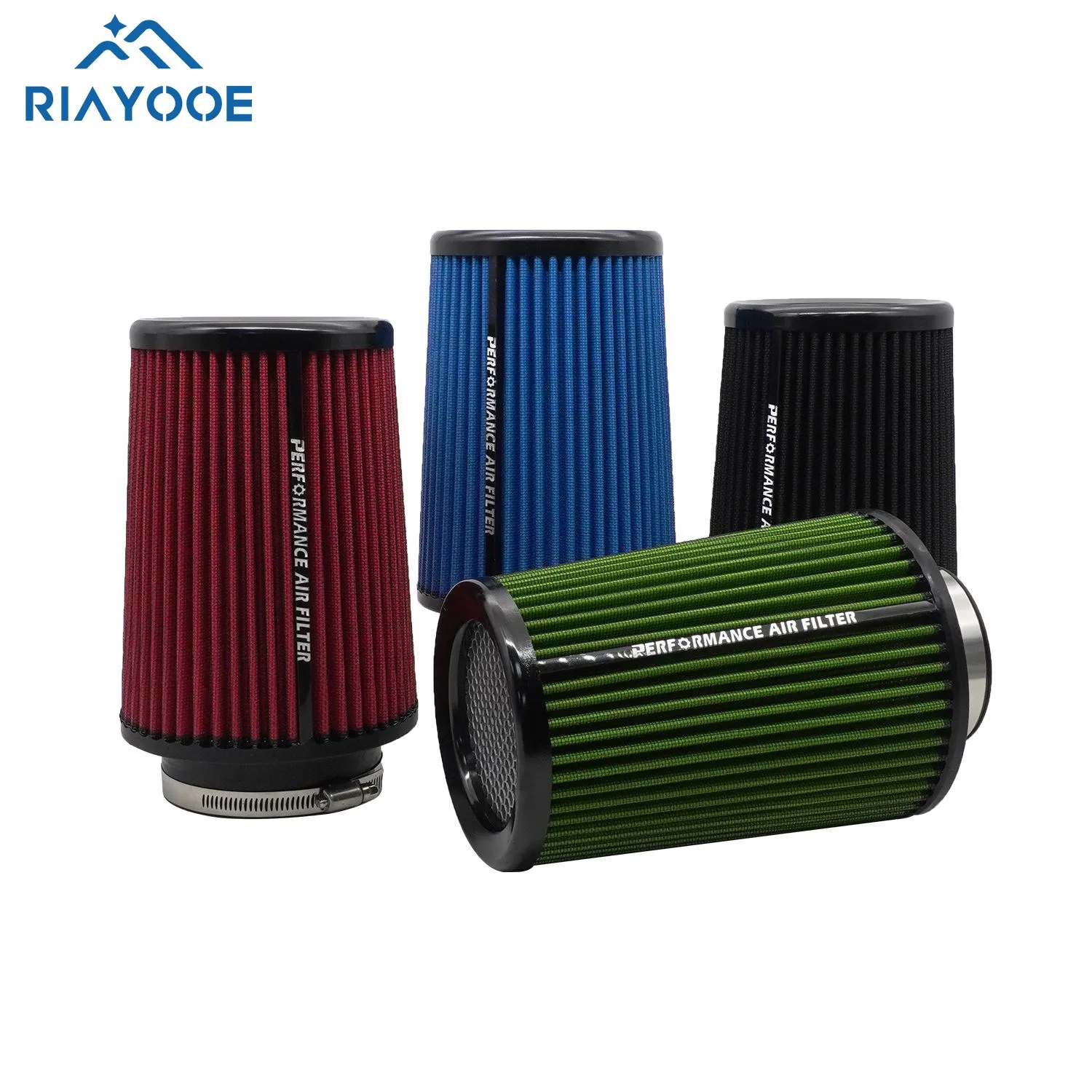 76mm Air Filter 4inch Car Sport Racing Performance Cold Intake Systems Filters Kit Box Auto Universal Parts Pipe Adapter Cone
