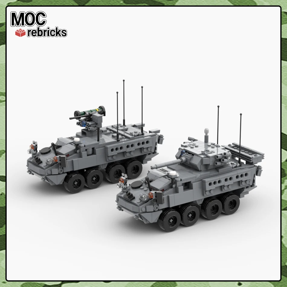 

Армия WW2 M1296 Dragoon, грузовик, перевозчик, MOC, строительные блоки, военные БРОНИРОВАННЫЕ АВТОМОБИЛИ, модель сборки, технические игрушки, подарки
