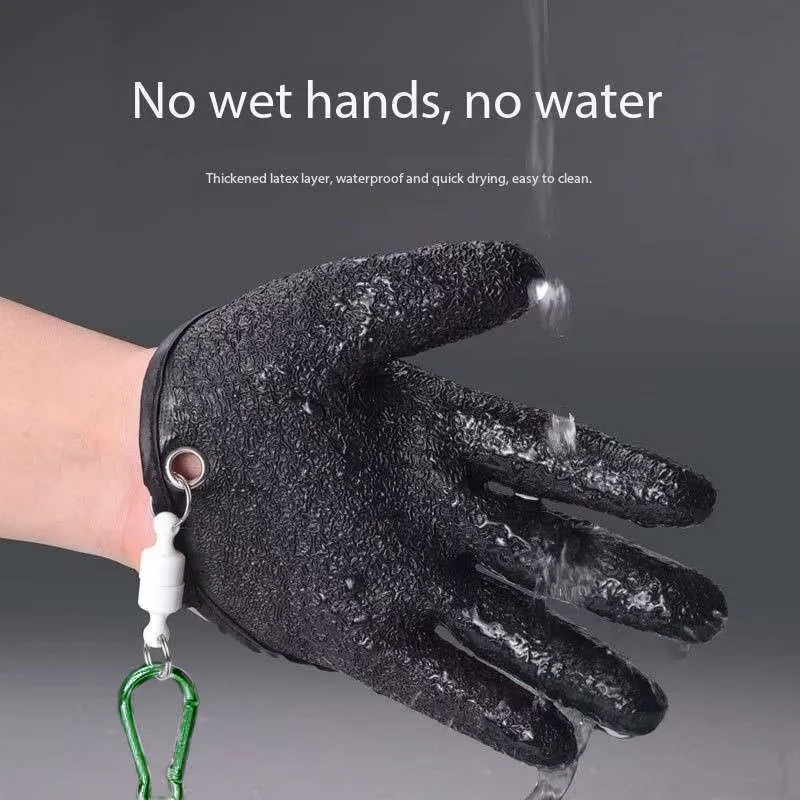 Multi functional anti slip wear-resistant anti stab puncture waterproof portable outdoor fishing gloves fishing gloves
