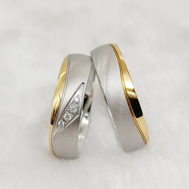 Wedding Rings Wedding Rings Couple Stainless Steel  Stainless Steel Ring  Men Gold - Rings - Aliexpress