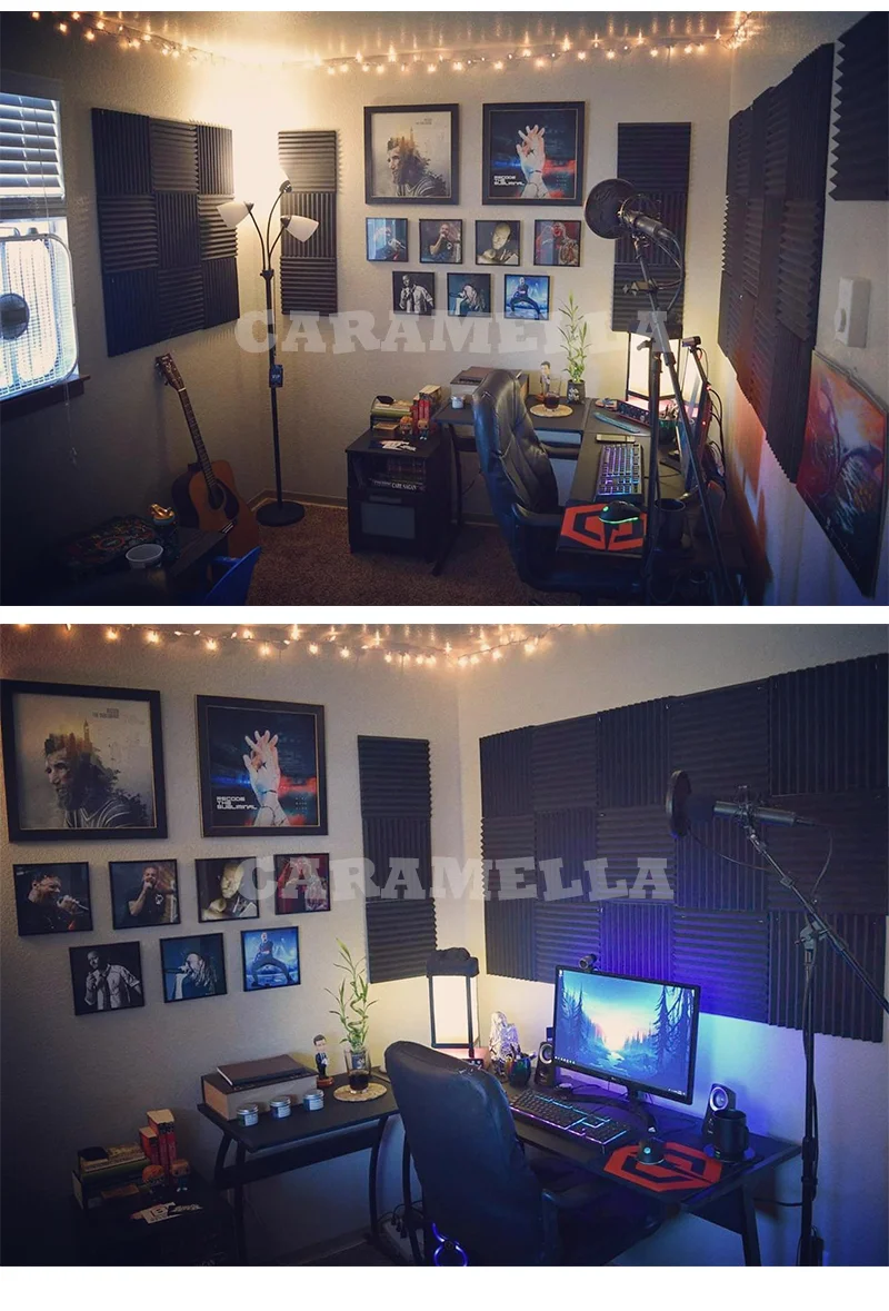 Estúdio Painel De Espuma Acústica, Resistente Ao