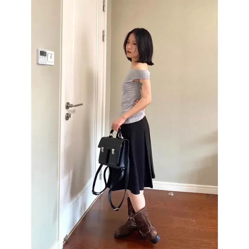 Xgoth Ins Women's Backpack Large Capacity Premium College Style Messenger Bag Korean Style Black Bags Preppy Fashion Accesories 6