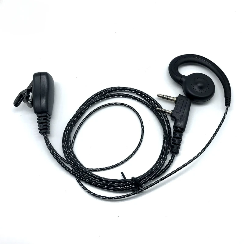 Новый дизайн Baofeng UV-5R 777 888s 2 Pin Ear Hook Earpiece гарнитура PTT с микрофоном для Kenwood PUXING Linton QUANSHENG 'd xun HYT радиостанции