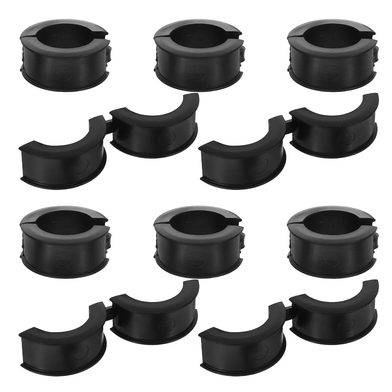 10Pcs 자전거 핸들바 스템 어댑터 고무 가스켓 22.2-31.8mm 논마링 핸들바 스페이서 안티 슬립 클램프 사이클링 개조