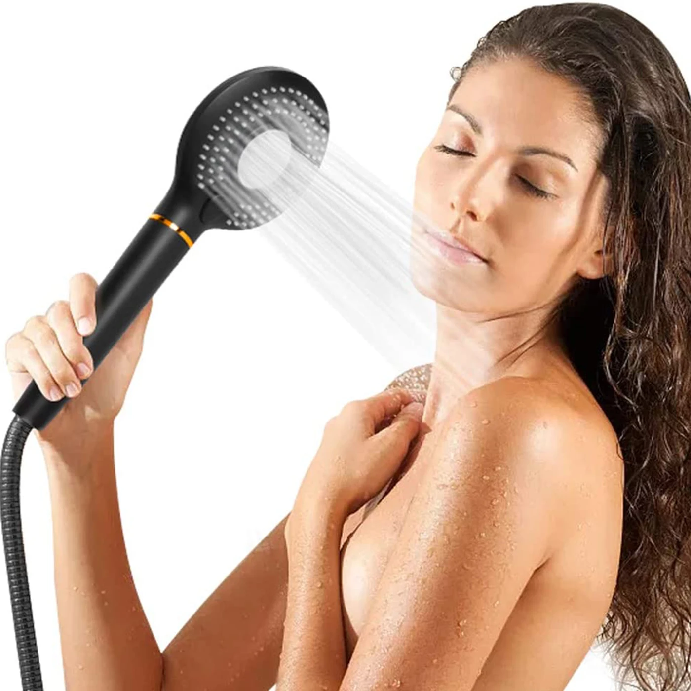 High Pressure Handheld Shower Head Filtered Shower Head for Hard Water Bathroom Matte black Shower Head 3 Spray Modes