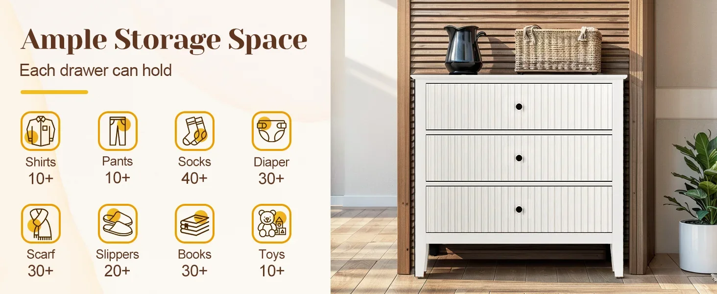3 drawer dresser