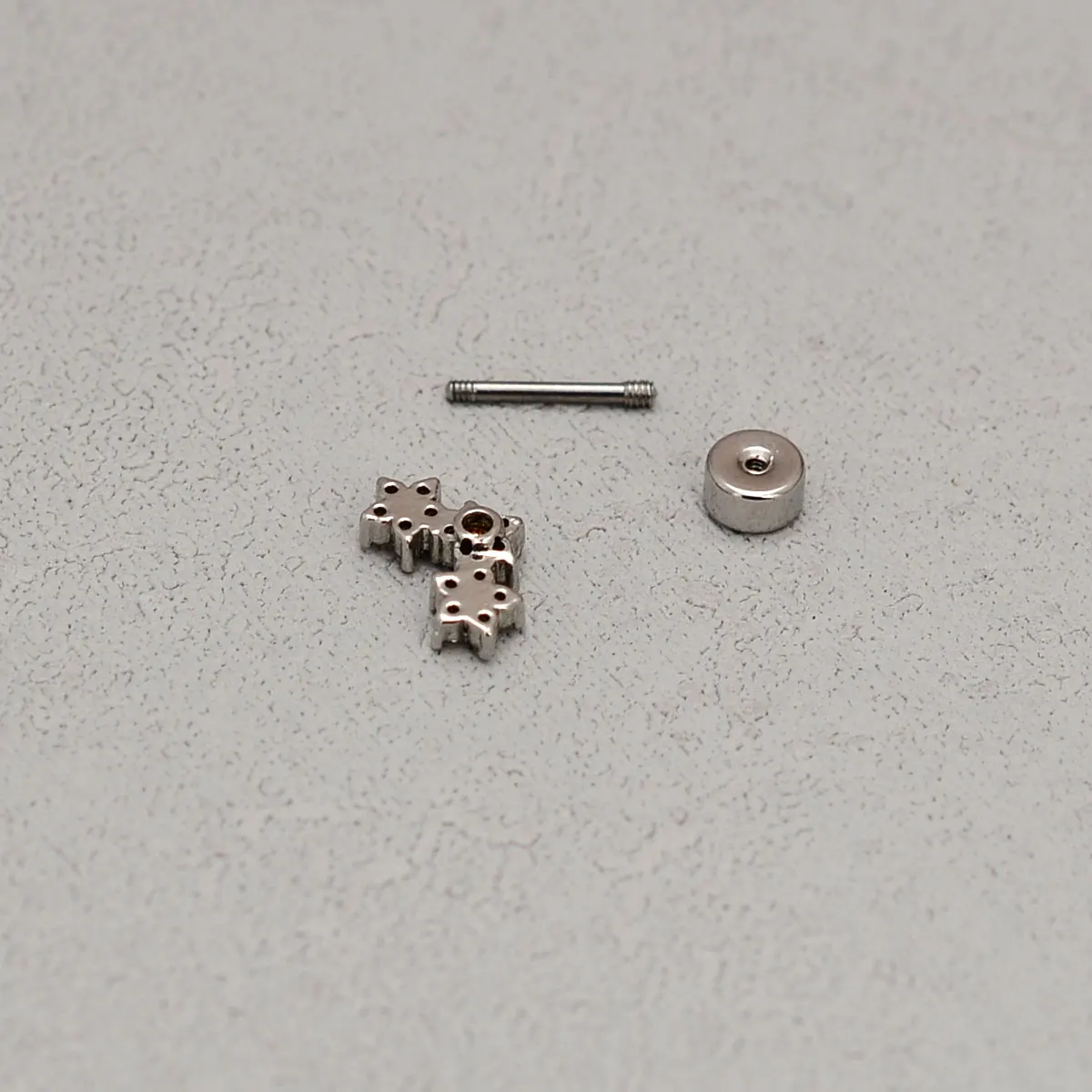 Stainless Steel Mini CZ Flower Cartilage Flat Back Screw Tiny Stud Earring 1Piece For Women Helix Tragus Piercing Body Jewelry
