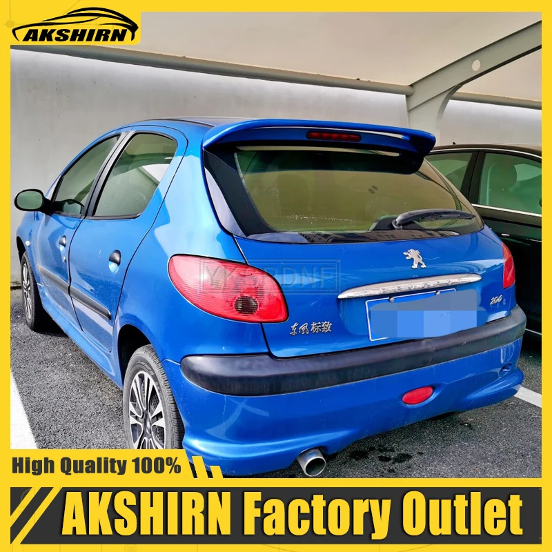 Per Peugeot 206 Spoiler Materiale Abs Di Alta Qualità Car Rear Wing Primer Spoiler Posteriore Per Peugeot 206 207 Spoiler