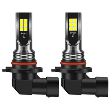 2PCS 9005/9006 LED Headlight Bulbs – 80W 8000LM 6000K White H11 H8 H9 H10 H1 H3 H4 H7 Car Fog Light DRL 12V Auto Driving Lamps 1