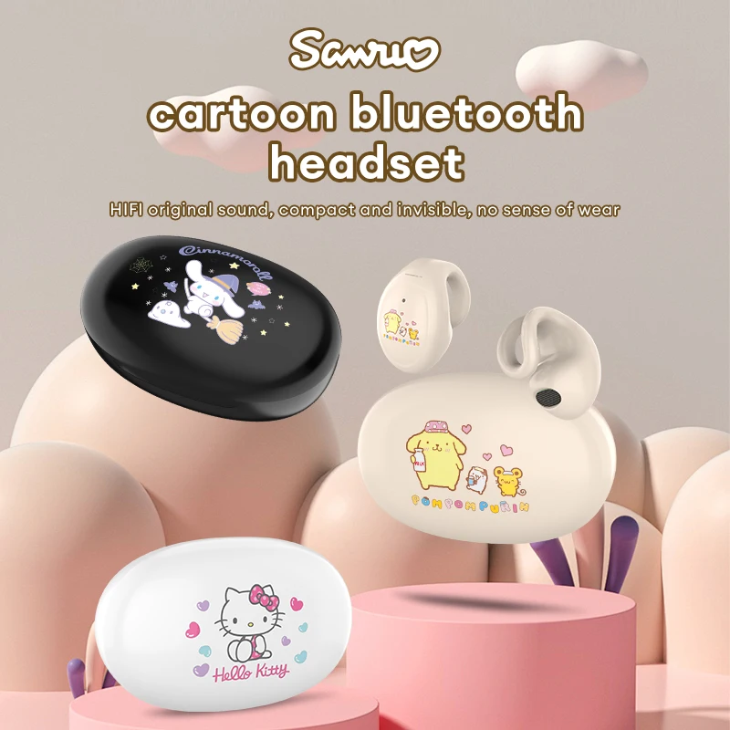 Наушники Miniso Sanrio BL01 Беспроводные с поддержкой Bluetooth 5,3 и клипсой