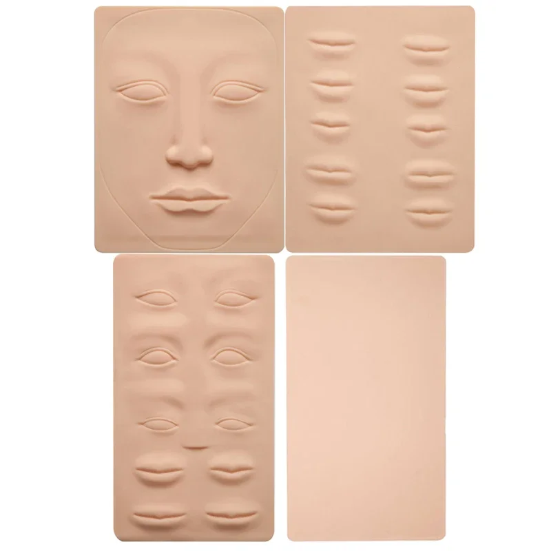 

5pc Fake Skin for Tattoo Practice Skin Silicone 3d Microblading Permanent Makeup Lips Eye Skin for Training Supplies