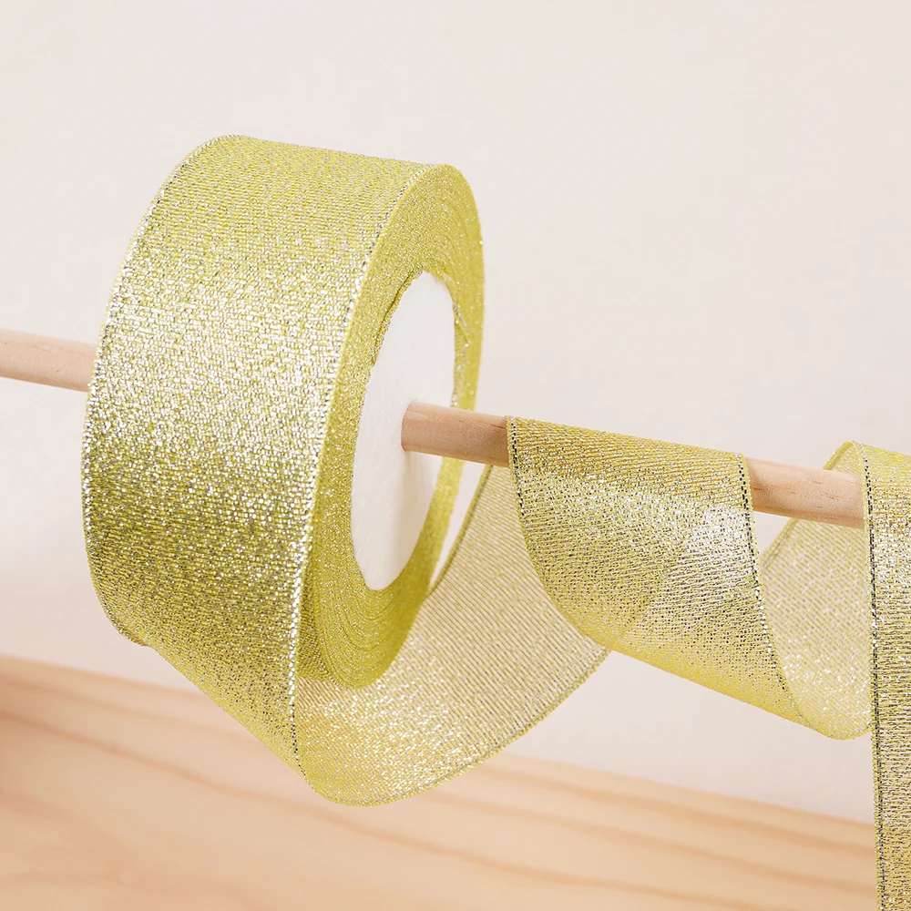 Glitter Ribbon Roll – 40mm, 22 Meters for DIY Crafts, Weddings, and Sewing Projects