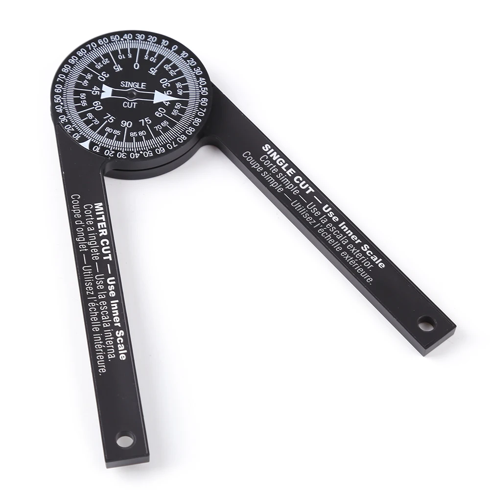 Miter Saw Protractor with Pencil Woodworking Cutting Positioner Inside & Outside Miter Angle Finder for Carpenters Plumbers