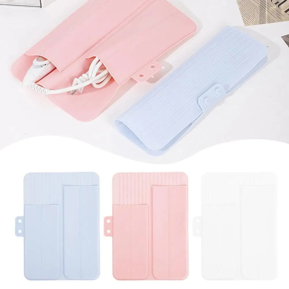 

Silicone Heat Resistant Mat Pouch For Curling Iron Hair Professional Styling Tool Anti-Heat Mats Straightener Curling Tools G9H3