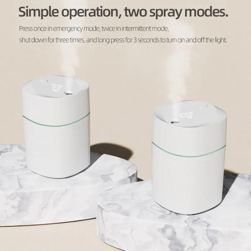 New USB Rechargeable Ultrasonic Diffuser Smart Car Humidifier Air Purifier Mini Portable Water Air Desktop Humidifier