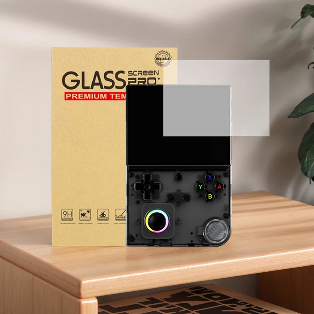 Tempered Glass Screen Protector 9H Hardness HD Anti-Fingerprint Screen Protector Film for Anbernic RG40XXV Handheld Game Console